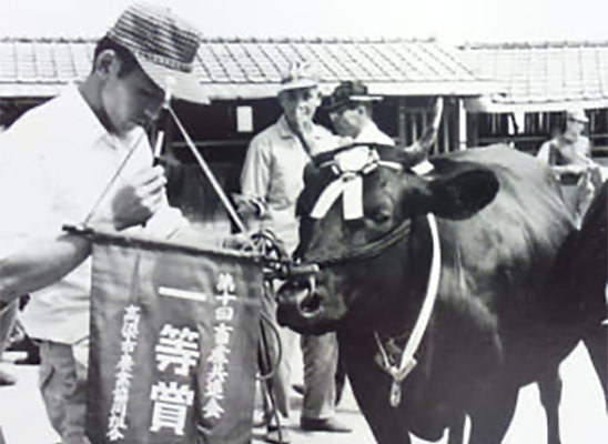 賞を受賞する備中牛の写真